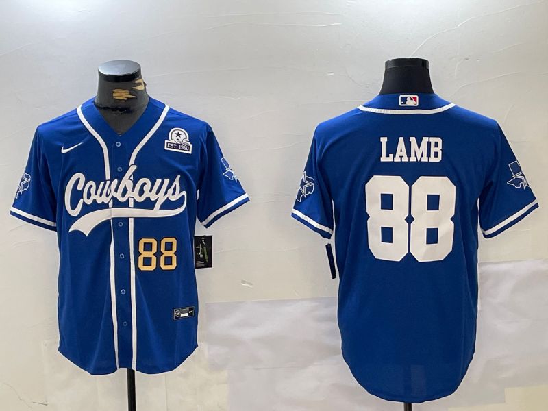 Men Dallas Cowboys #88 Lamb Blue Joint Name 2024 Nike Limited NFL Jersey style 9303->indianapolis colts->NFL Jersey